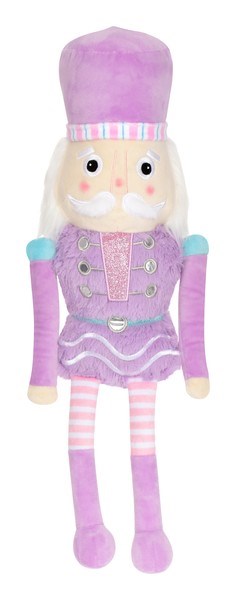 Plush Lavender Pastel Nutcracker
