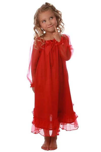 Laura Dare Red Frilly Bowtastic Nightgown