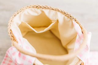 Easter Bunny Baskets with Long Gingham Ears