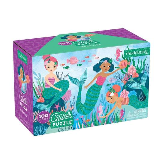 Mudpuppy 100pc Glitter Puzzle - Mermaids