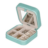 Vegan Leather Square Jewelry Box - Mint