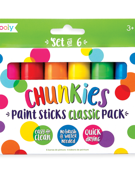 Ooly 6Pc Chunkies Paint Sticks - Classic