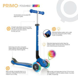 Globber Scooter - Primo Foldable Lights
