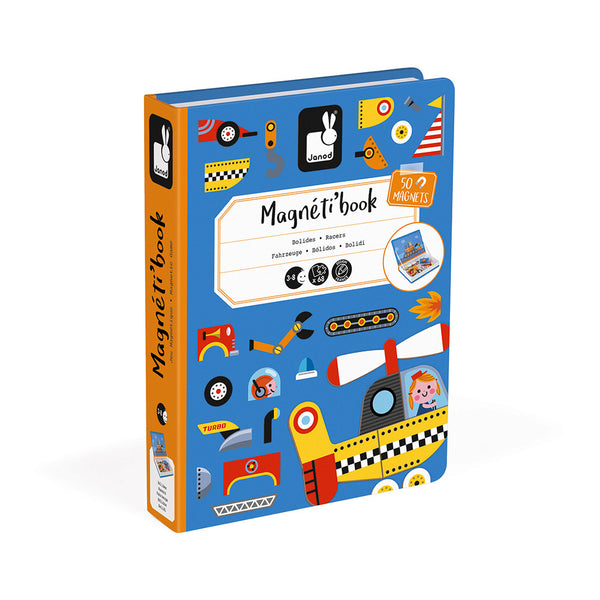 Janod Car Racers Magnetic Book