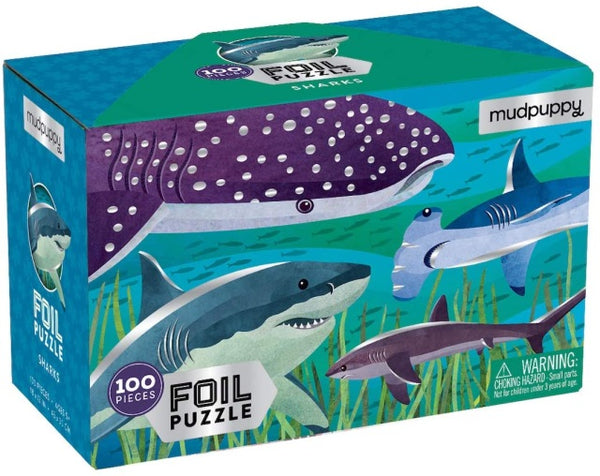 Mudpuppy 100Pc Sharks Foil Puzzle