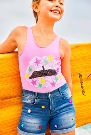 Rainbow Gem Denim Shorts