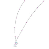 SS 14" Necklace with Pastel Unicorn Enamel Pendant