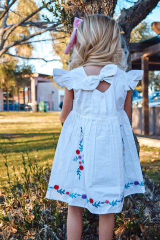 Cheeni Shelby Dress - White Embroidered