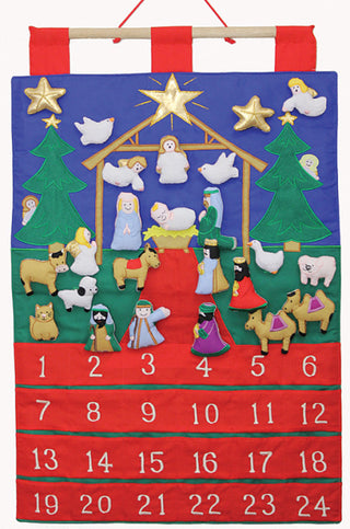 Nativity Scene Fabric Advent Calendar - Tidings of Joy