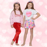 Azarhia Athleisure Tennis Skirt - Conversation Sweet Hearts