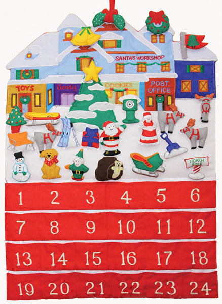 Santa's Workshop Fabric Advent Calendar