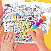Positivity Doodle Activity Set & Heart Crayons