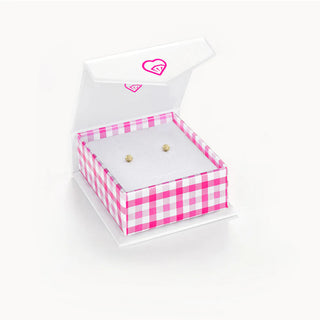 14K Gold Diamond Cut Ball Stud Screw Back Earrings
